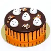 Spooky Halloween Chocolate Cake with Ghost Toppers