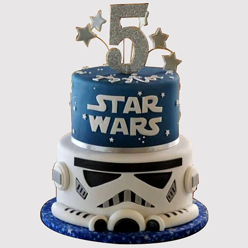 R2D2 Star Wars Vanilla Cake