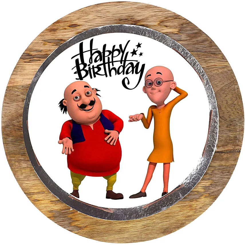Motu Patlu Truffle Cake 1 Kg Eggless