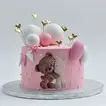 Cuddling Delight Cake - Adorable Pink Chocolate Celebration