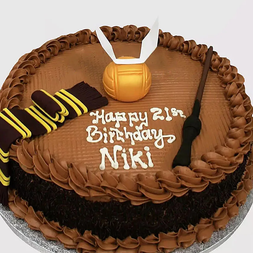 Magical Quidditch Theme Marble Cake