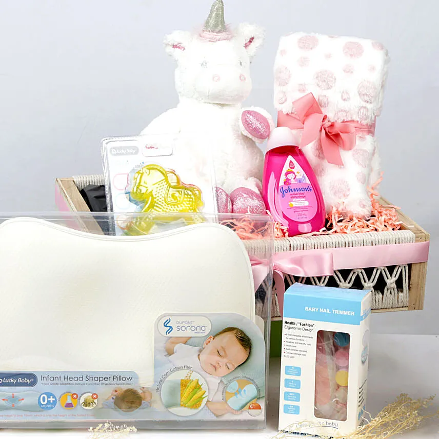 Baby Girl Unicorn Gift Basket