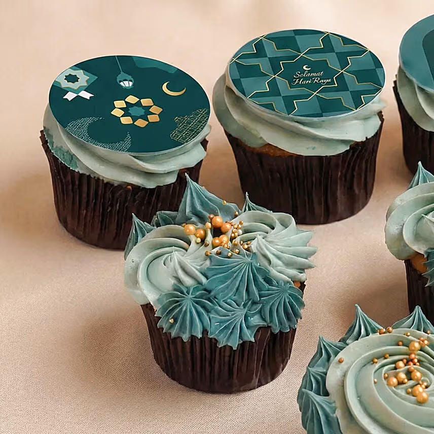 Festive Hari Raya Vanilla & Chocolate Cupcake
