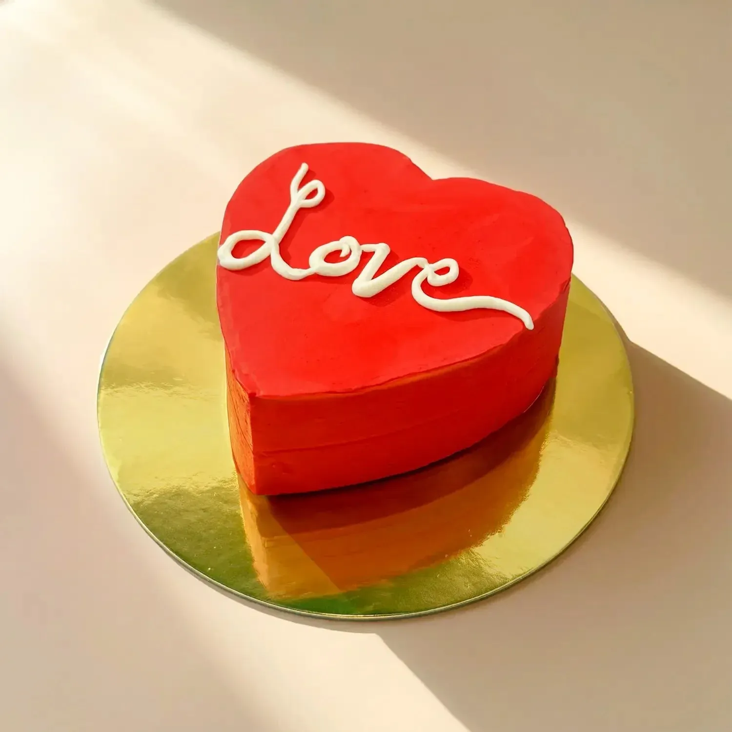 Heart-Shaped Love Red Velvet Cake - 200g Delight