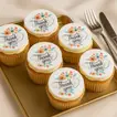 Elegant Thank You Vanilla Cupcakes - Set of 6