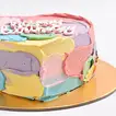 Rainbow Love Heart-Shaped Chocolate Birthday Cake