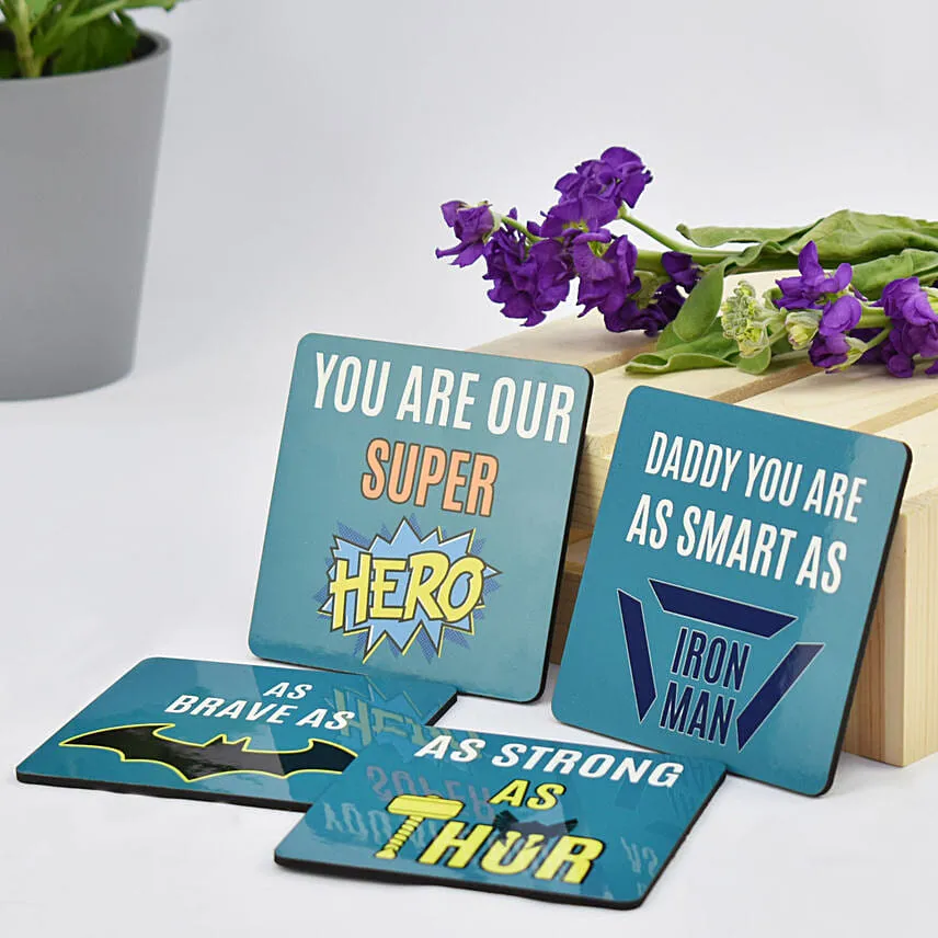 Super Hero DAD Coasters