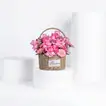 Elegant Pink Flower Basket Arrangement