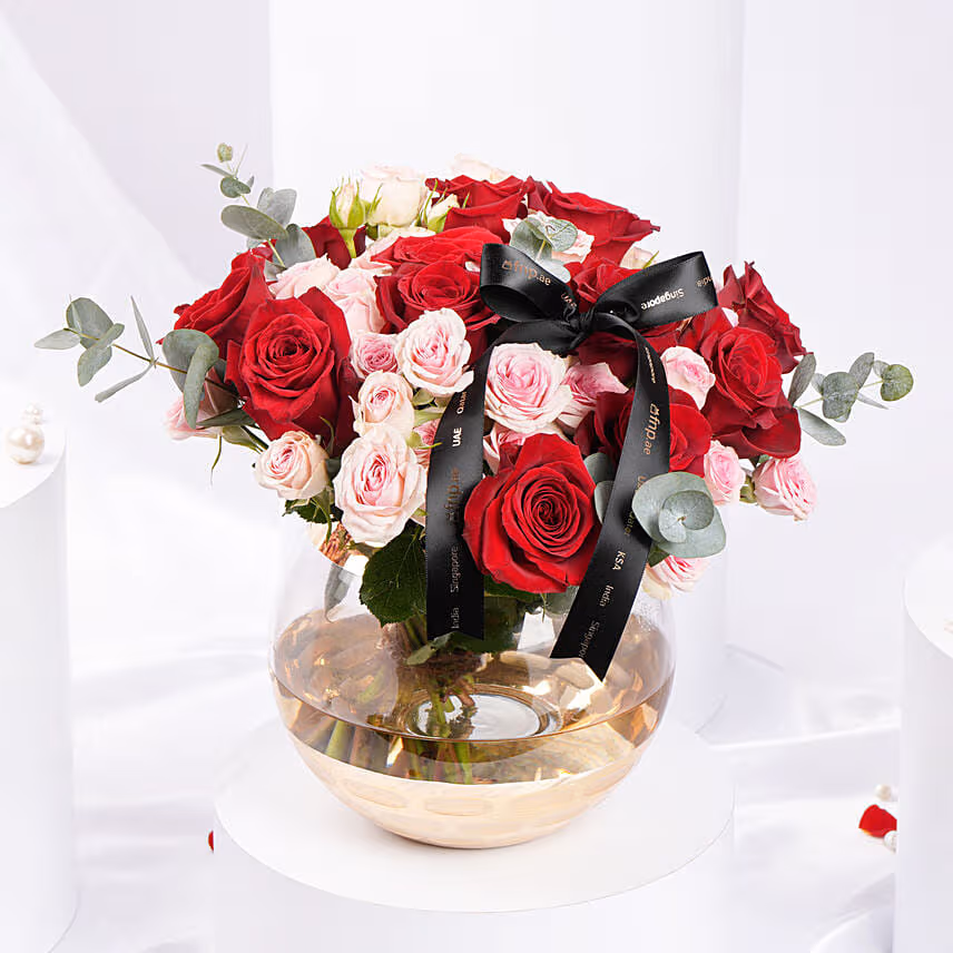Valentine Rosy Reflections Arrangement