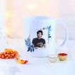 Customizable Picture Perfect Ceramic Mug with Sacred Mauli Thread and Roli-Chawal