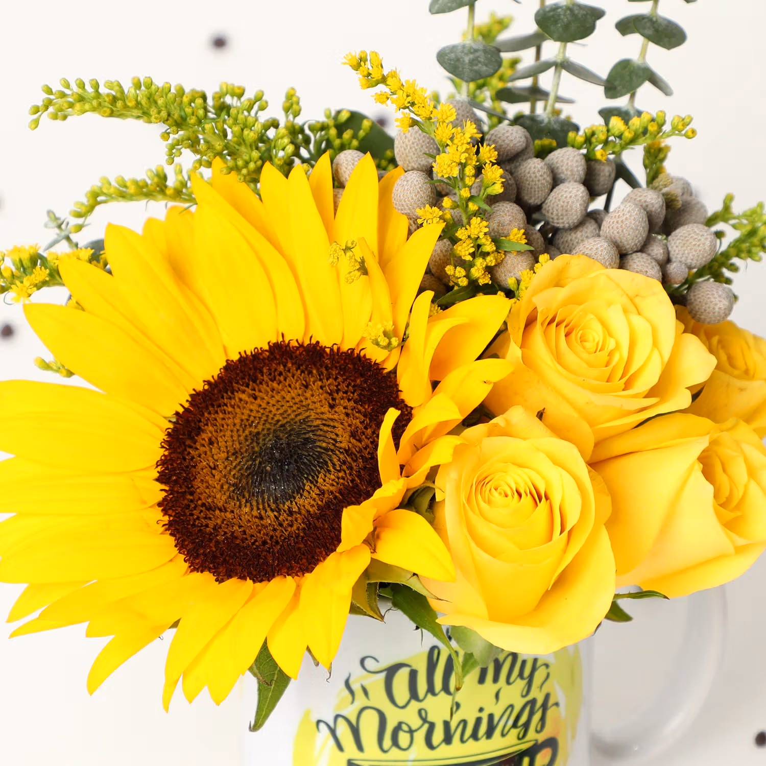 Brighten Your Day with the 'You Make Every Morning Good' Floral Mug