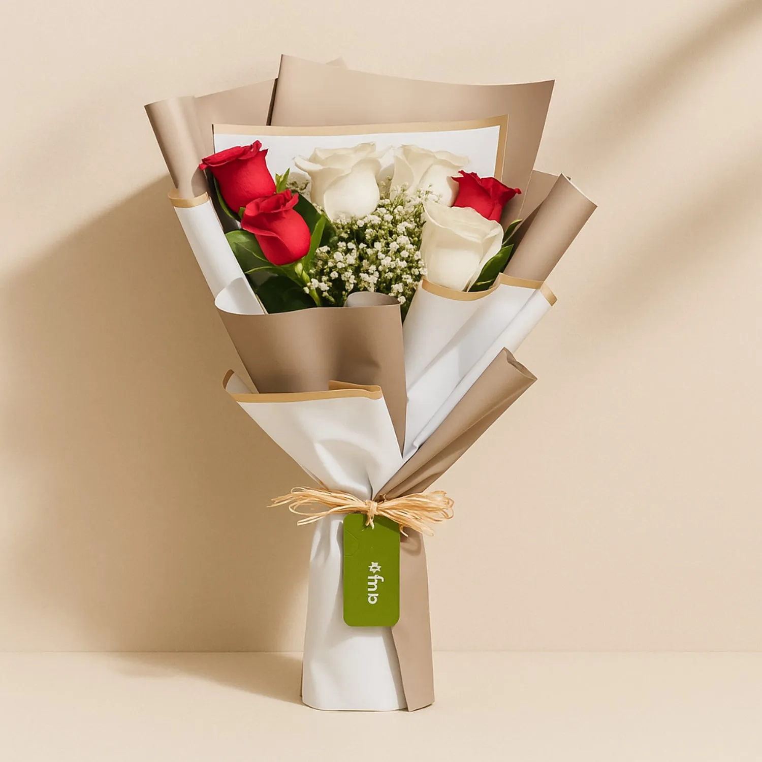 Beauty Of Red N White Roses