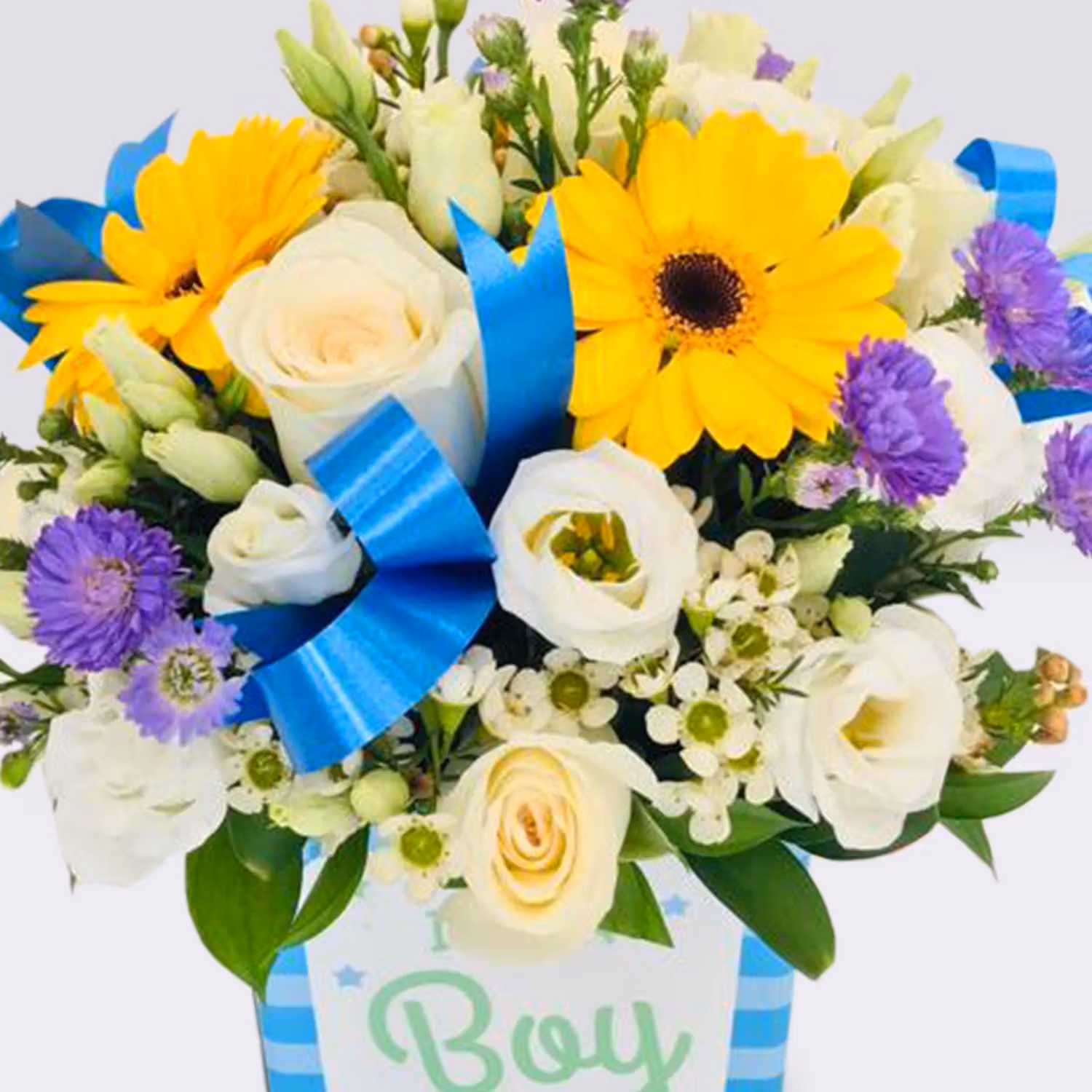 It's a Boy Mix Flowers Vase - Celebrate the Arrival in Style