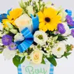 It's a Boy Mix Flowers Vase - Celebrate the Arrival in Style