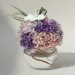 Enchanting Floral Symphony: Multicolored Baby Breath in Glass Bowl