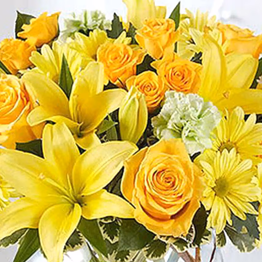 Happy Flowers Arrangement With Ferrero Rocher