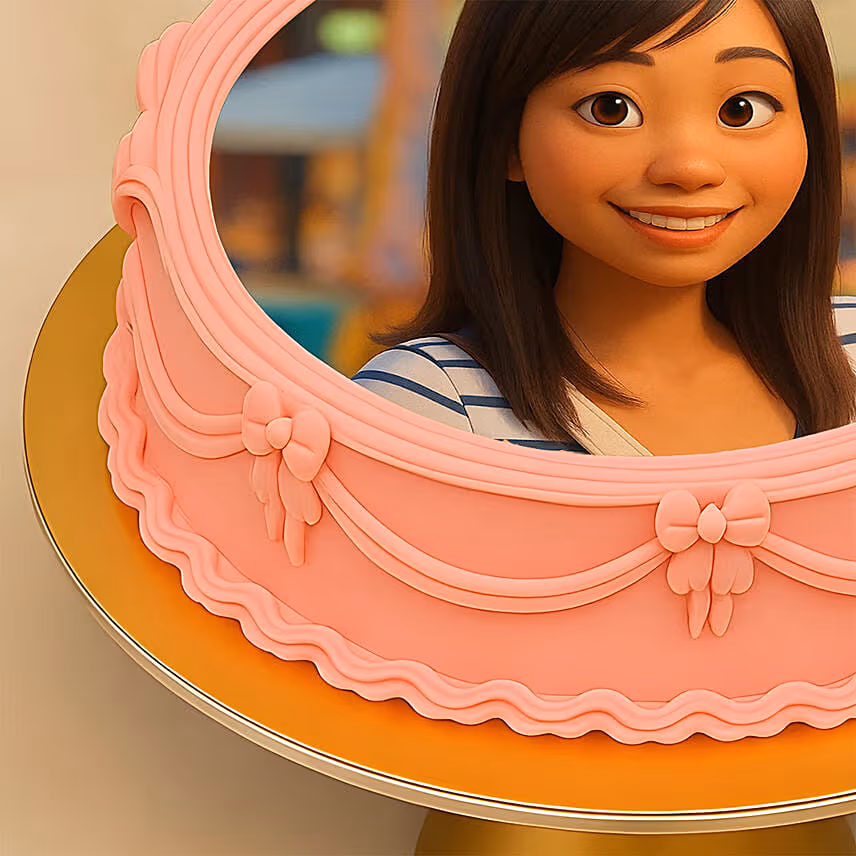 Fairytale Cartoon Style Photo Cake