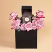 Titan White Dial Quartz Multifunction Watch with Leather Strap for Men, Accompanied by Elegant Purple Roses
