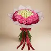 Elegance in Bloom: Pink & Ivory Rose Bouquet