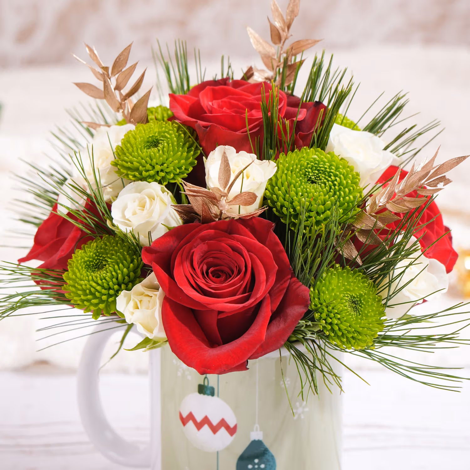 Seasons Greetings Flower Mug