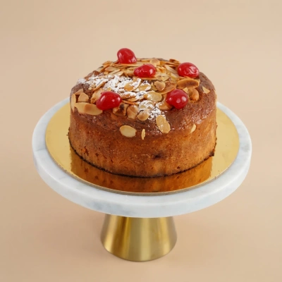 Delicious Cherry and Almond Flakes Cake - Perfect for Celebrations