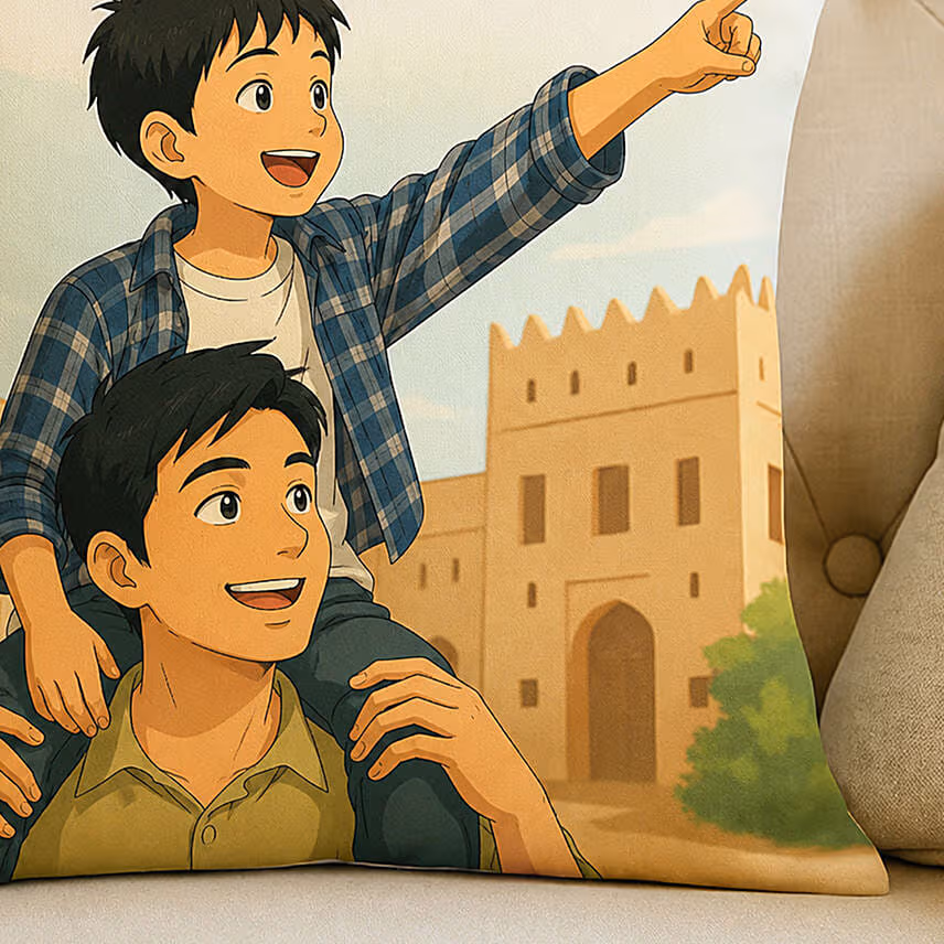 Personalise Your Ghibli Fathers Day Cushion