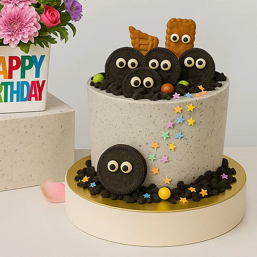 Birthday Flowers with Oreo Cake