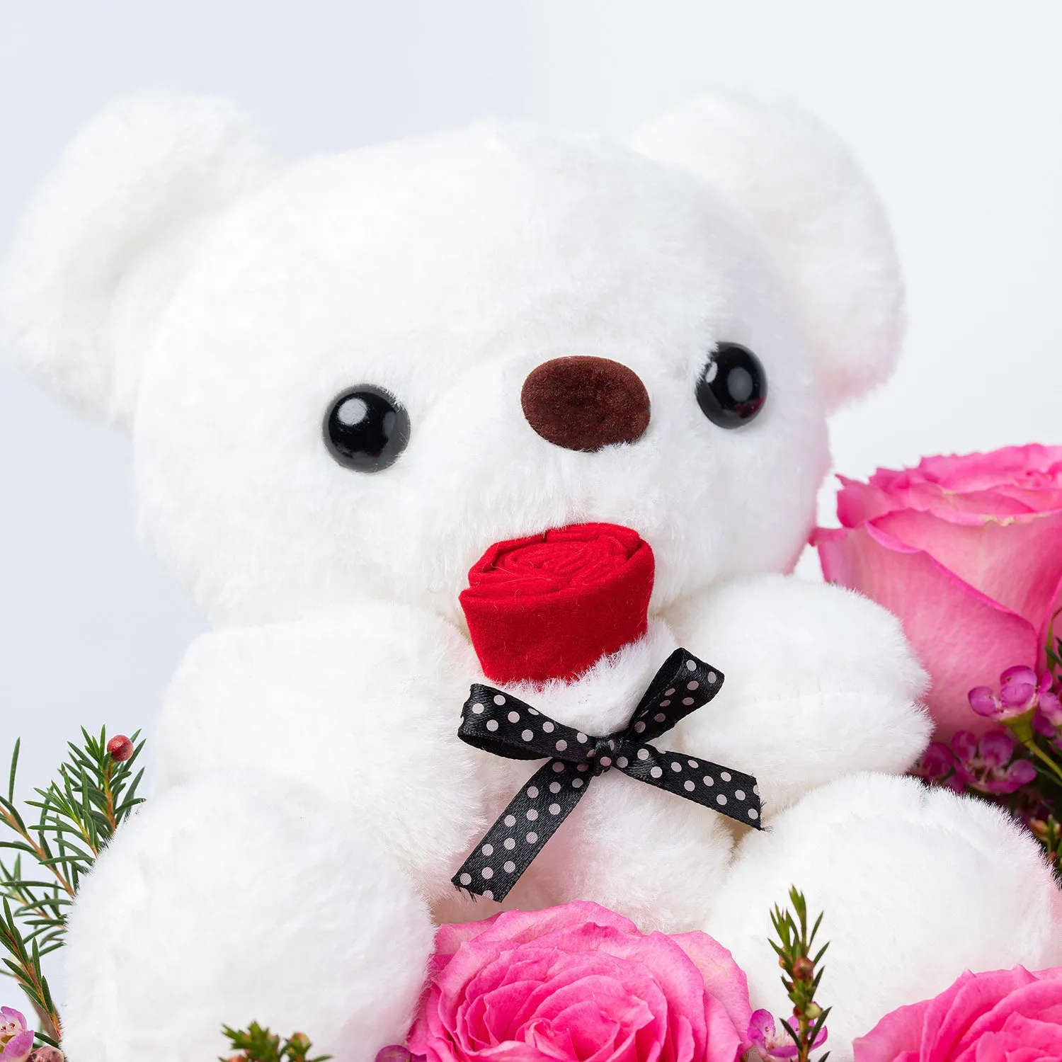 Teddy & Roses Hug Delight Box - Romantic Gift Set with Chocolates