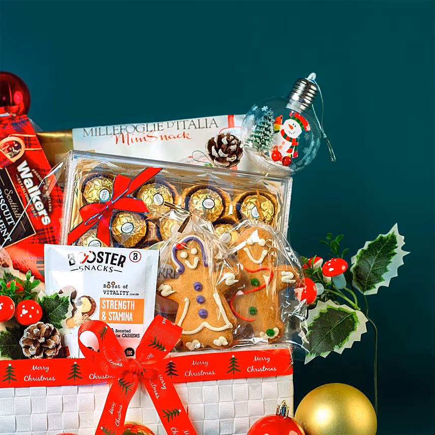 X Mas Munchies N Wine Hamper