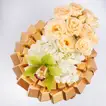 Elegant Umrah Gift: Floral Arrangement with Gourmet Chocolates