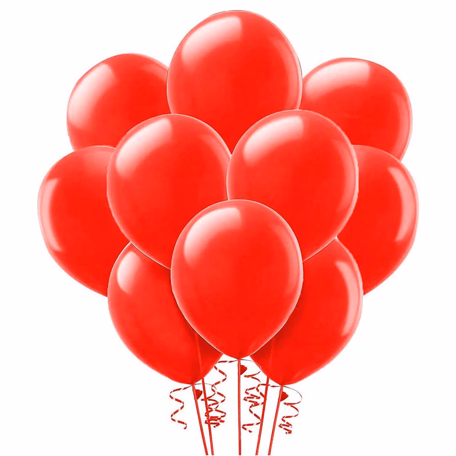 Vibrant Red Helium Balloons - Perfect for Celebrations
