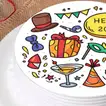 Festive New Year Chocolate Photo Cake - Celebrate 2026