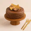كومبو بالونات وكيك شوكولاته وباقة ورد