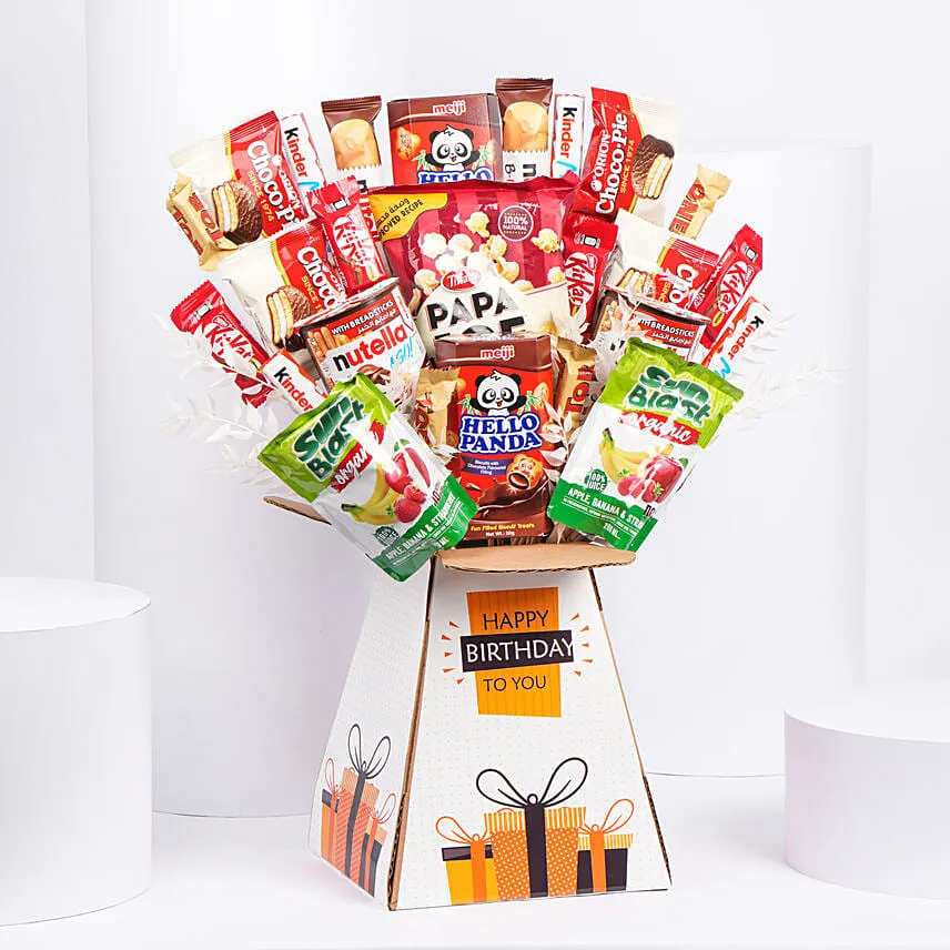 Birthday Wishes with Personalised Frame and Treats