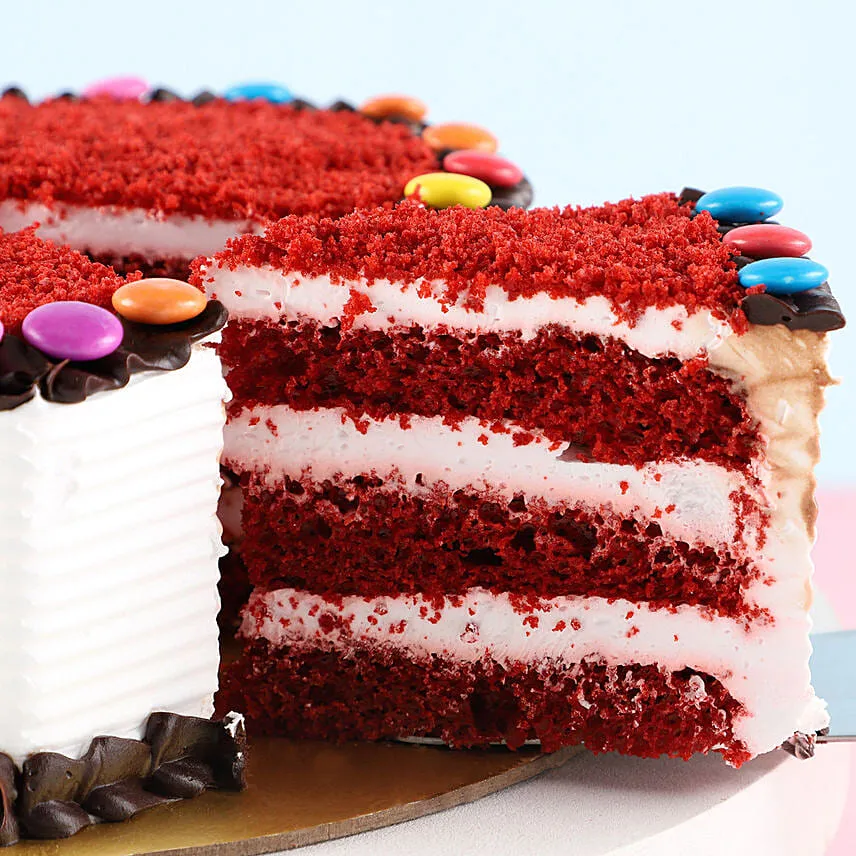 Red Velvet Gems Cake Half Kg