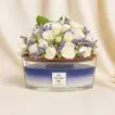 WoodWick Ellipse Candle - Evening Luxe with Elegant Floral Arrangement