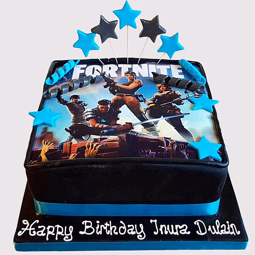 Fortnite Battle Fondant Truffle Cake