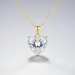 Elegant Crystal Heart Necklace by Signature Jewelry