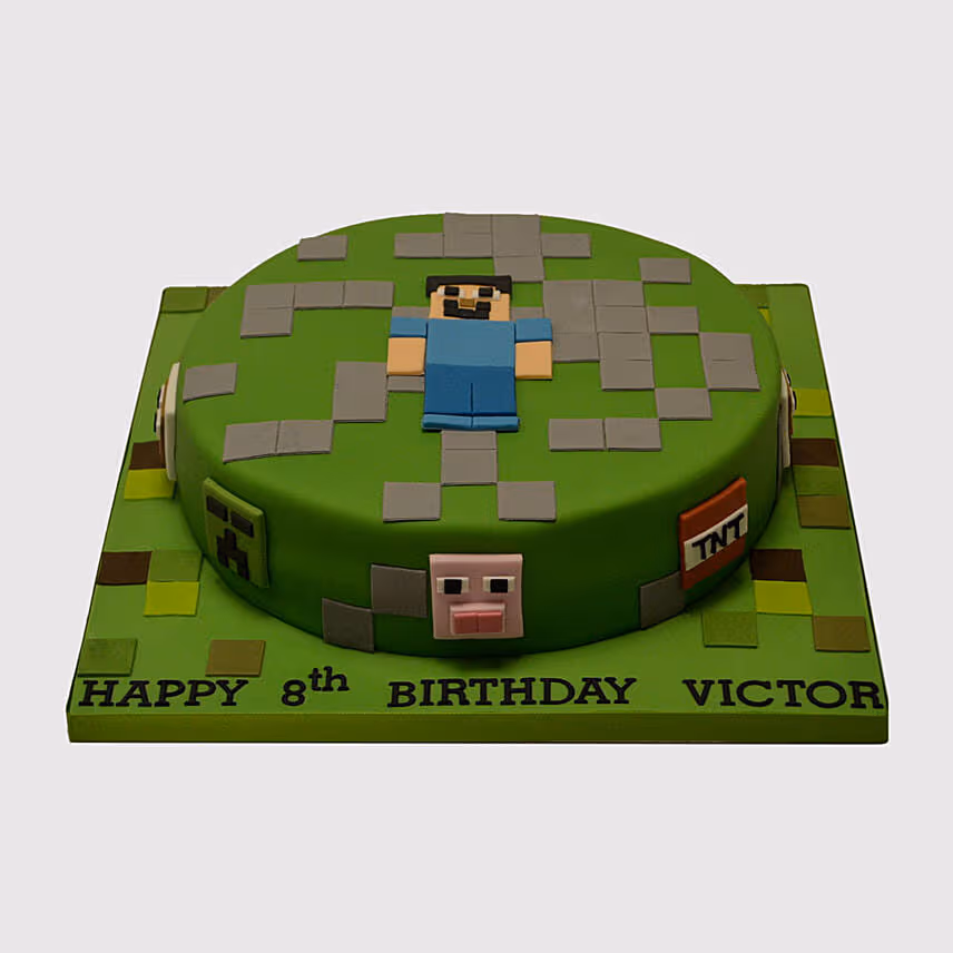 Minecraft Steve Fondant Cake