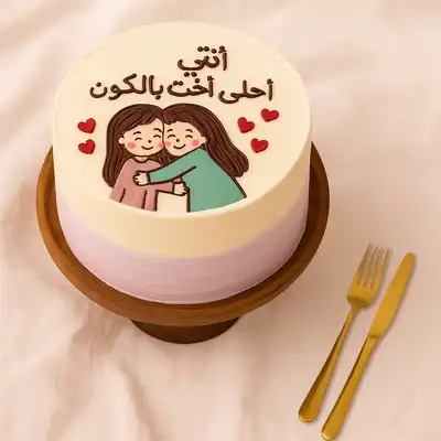 كيك ردفلفت هدية للأخت