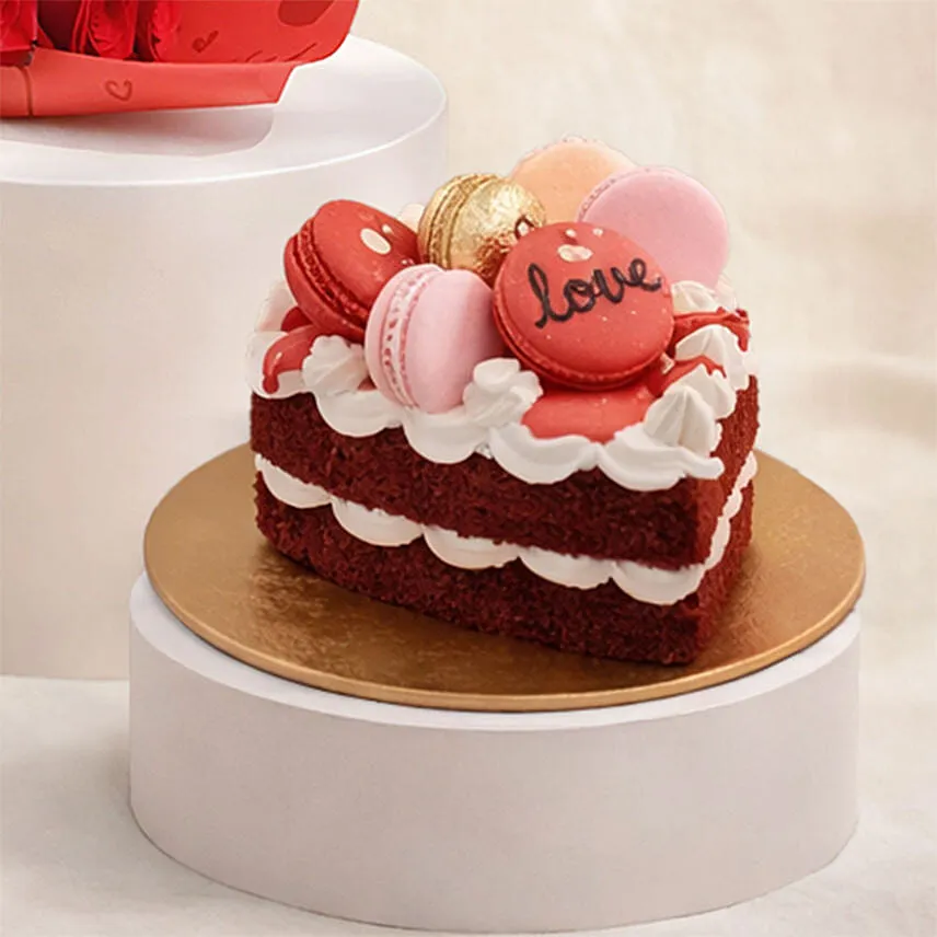 Rosy Reverie 18 Roses Bouquet n Cake Gift for Valentine's