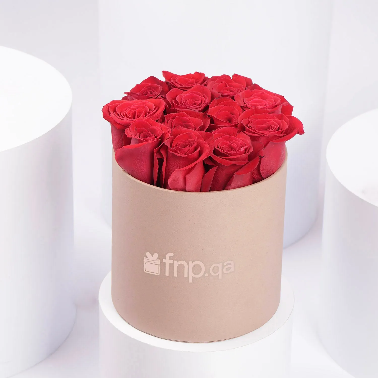 Exquisite Pure Love: 12 Red Roses in Elegant Round Box