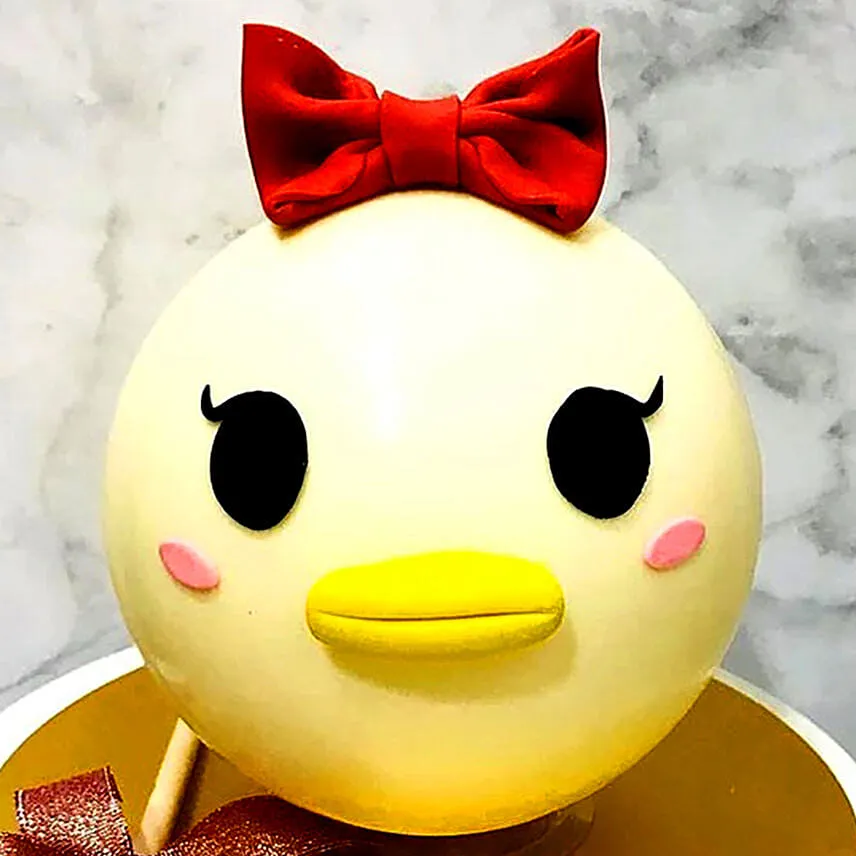 Duck Shaped Lychee Pinata Cake