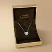 Omnia Heart Aura Necklace with 18K Gold & Diamond