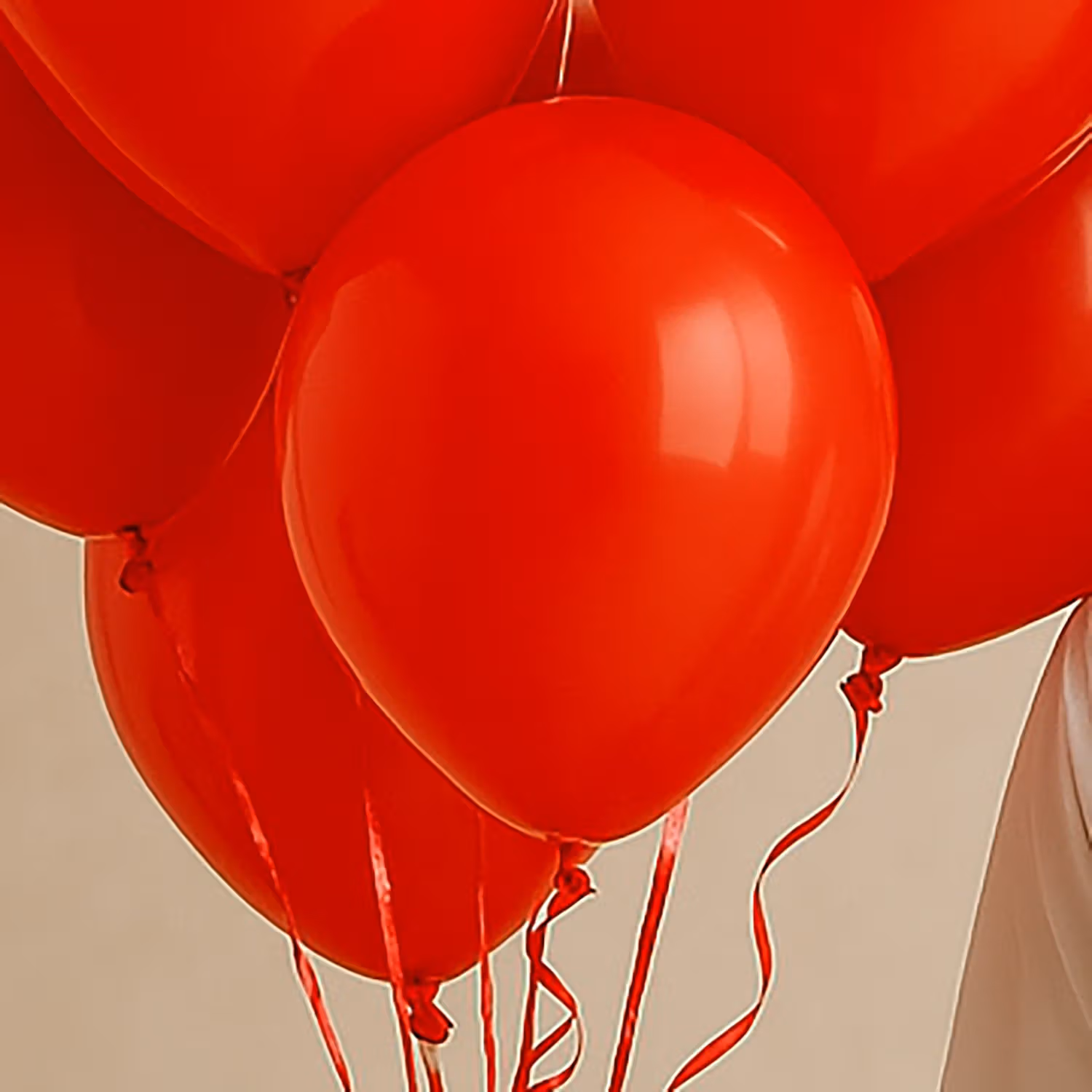 Vibrant Red Helium Balloons - Perfect for Celebrations