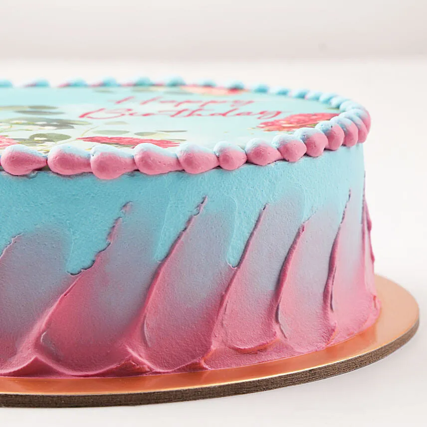 Floral Design Cake 4 Portion