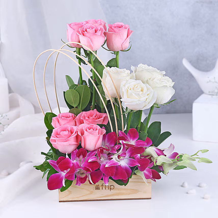 Royal Orchid & Rose Embrace