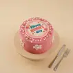 Chrysanthemums Flower Bouquet Gift Set for Her - With Chocolate Cake and Mug