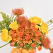 Autumn Elegance Gift Combo: Vibrant Floral Arrangement with Vanilla Cupcakes