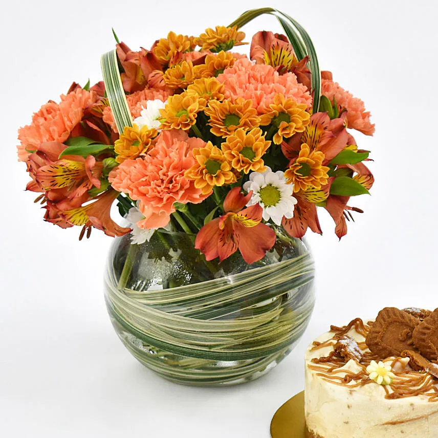 Lotus Cheesecake with Flowers